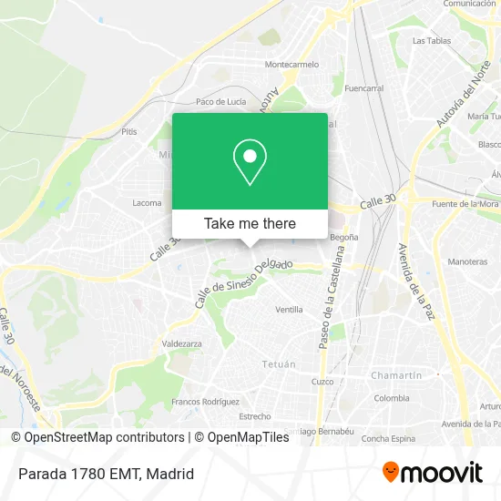 Parada 1780 EMT map