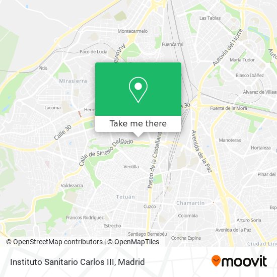 Instituto Sanitario Carlos III map