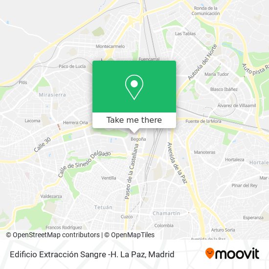 Edificio Extracción Sangre -H. La Paz map