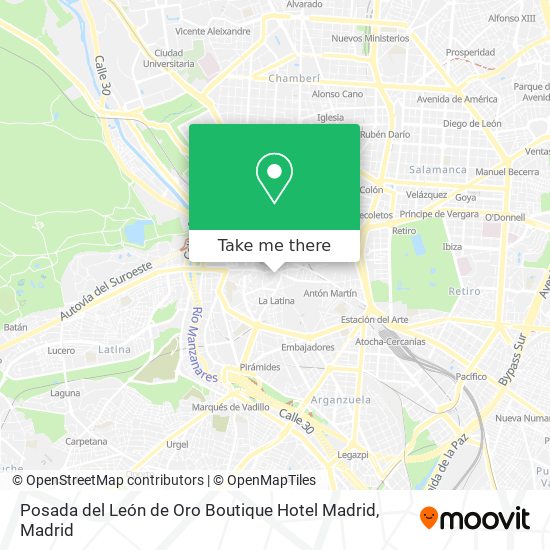 mapa Posada del León de Oro Boutique Hotel Madrid