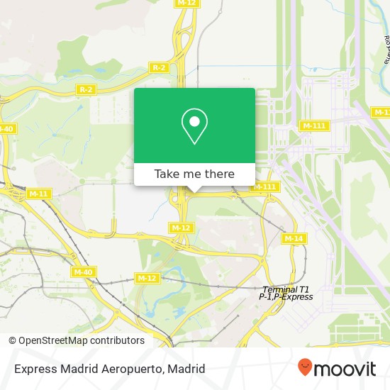 Express Madrid Aeropuerto map