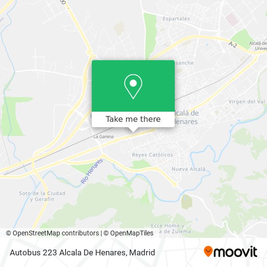 mapa Autobus 223 Alcala De Henares