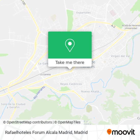 Rafaelhoteles Forum Alcala Madrid map