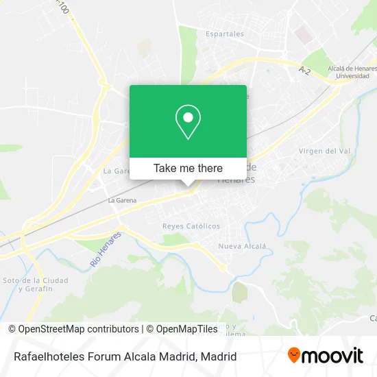 Rafaelhoteles Forum Alcala Madrid map