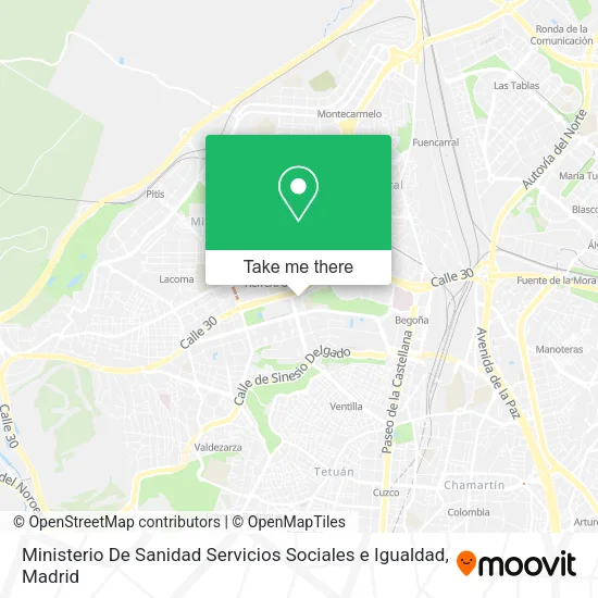 Ministerio De Sanidad Servicios Sociales e Igualdad map