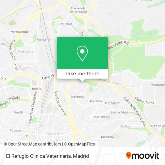 El Refugio Clinica Veterinaria map