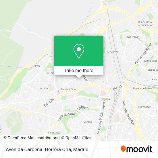 Avenida Cardenal Herrera Oria map