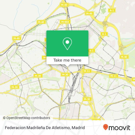 Federacion Madrileña De Atletismo map