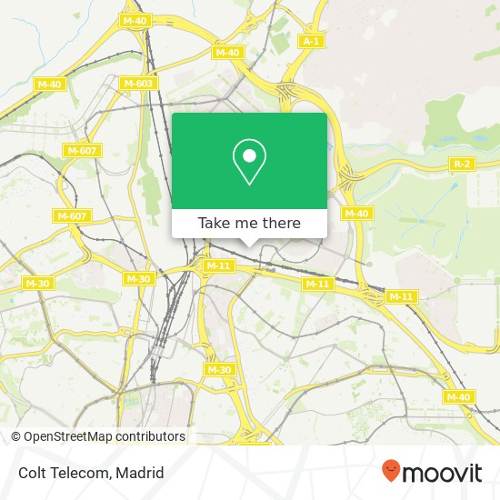 mapa Colt Telecom