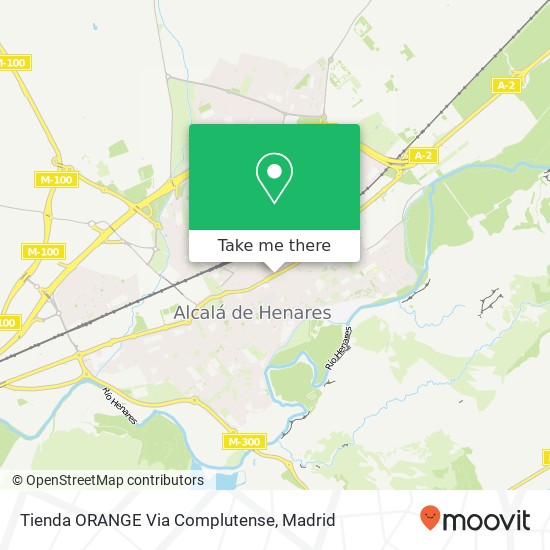 Tienda ORANGE Via Complutense map