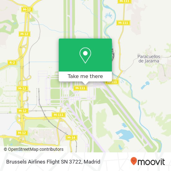 Brussels Airlines Flight SN 3722 map