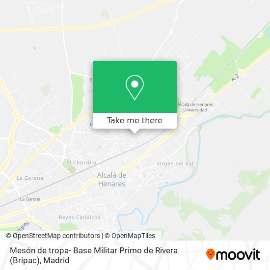 Mesón de tropa- Base Militar Primo de Rivera (Bripac) map