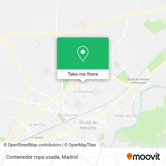 Contenedor ropa usada map