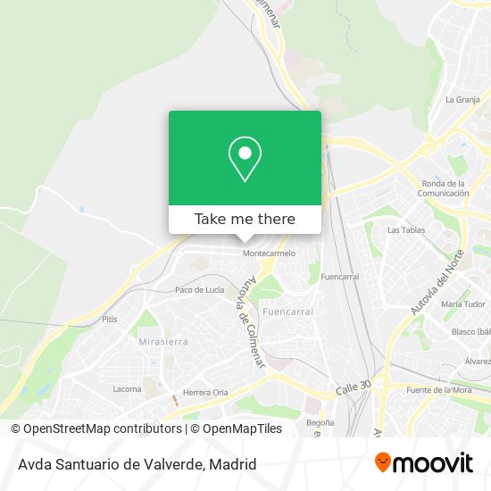 Avda Santuario de Valverde map