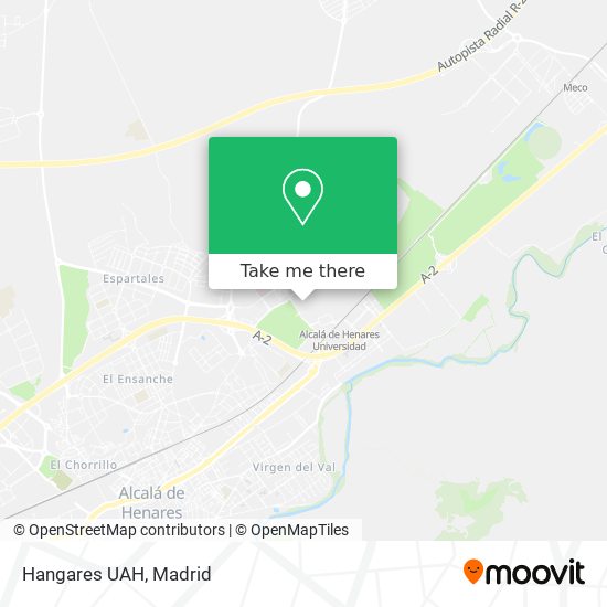 Hangares UAH map