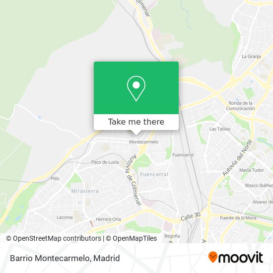 Barrio Montecarmelo map