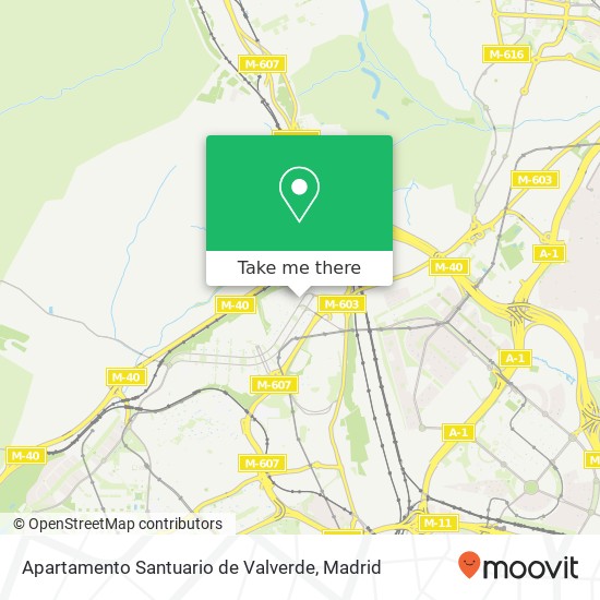 mapa Apartamento Santuario de Valverde