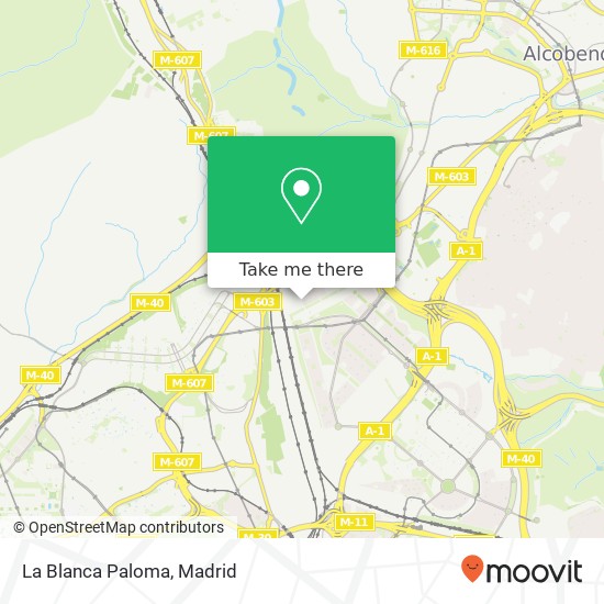 La Blanca Paloma map