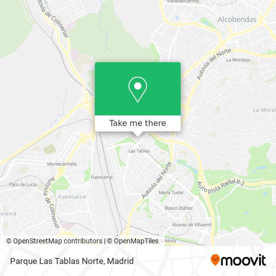 mapa Parque Las Tablas Norte