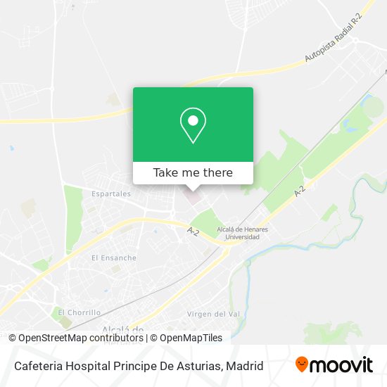 Cafeteria Hospital Principe De Asturias map