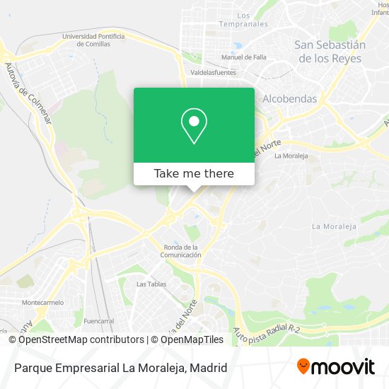 Parque Empresarial La Moraleja map