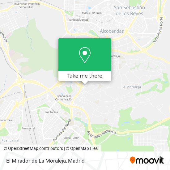 El Mirador de La Moraleja map