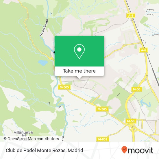 mapa Club de Padel Monte Rozas