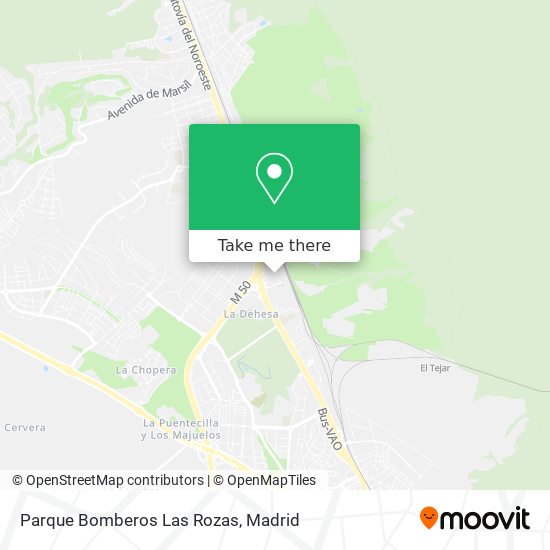mapa Parque Bomberos Las Rozas