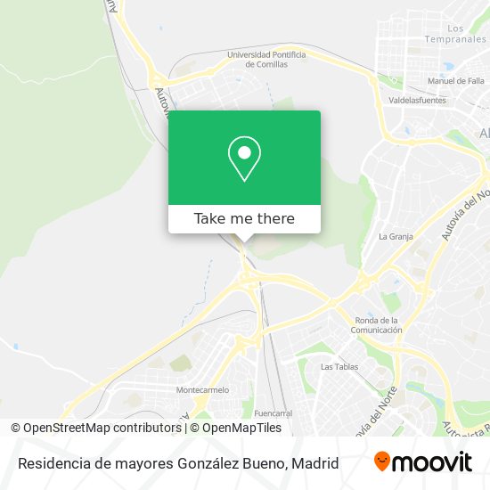 mapa Residencia de mayores González Bueno