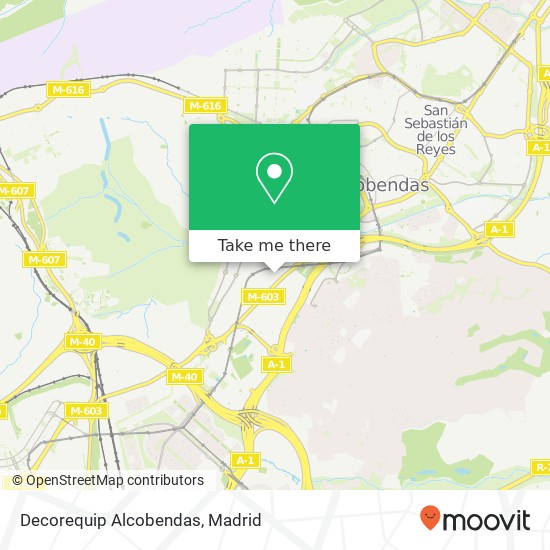 Decorequip Alcobendas map