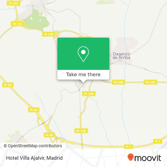 Hotel Villa Ajalvir map