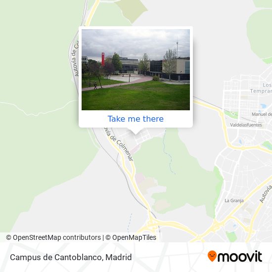 mapa Campus de Cantoblanco