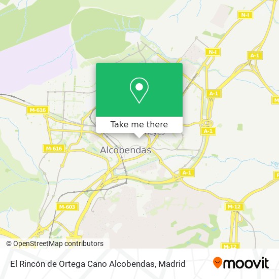 mapa El Rincón de Ortega Cano Alcobendas