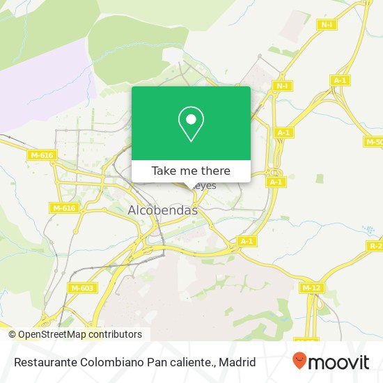 Restaurante Colombiano Pan caliente. map