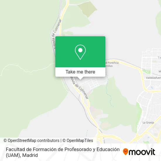 Facultad de Formación de Profesorado y Educación (UAM) map