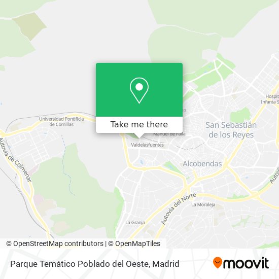 Parque Temático Poblado del Oeste map