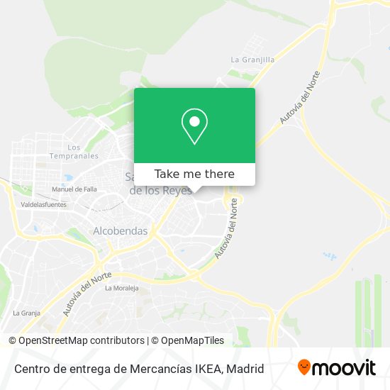 mapa Centro de entrega de Mercancías IKEA