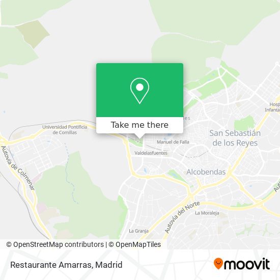 Restaurante Amarras map