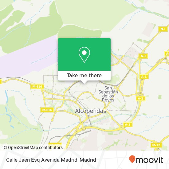 mapa Calle Jaen Esq Avenida Madrid
