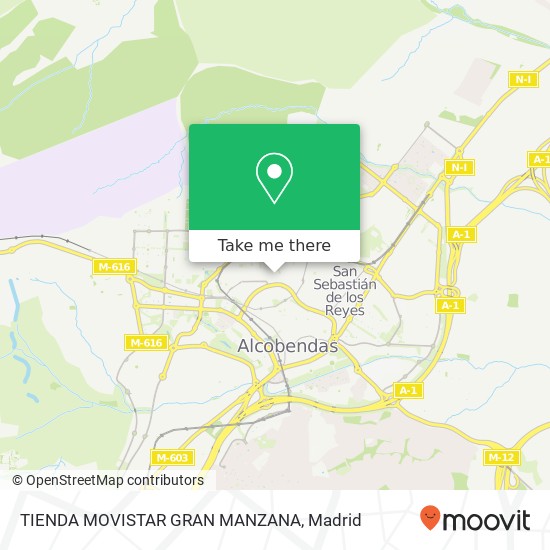 mapa TIENDA MOVISTAR GRAN MANZANA