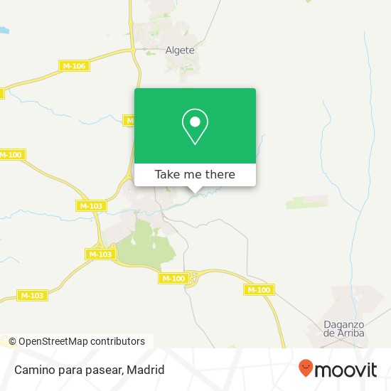 Camino para pasear map