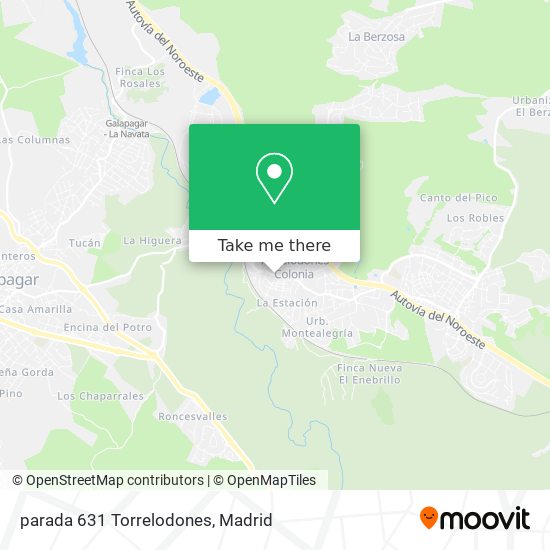 mapa parada 631 Torrelodones