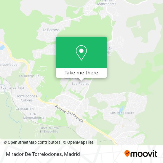 mapa Mirador De Torrelodones