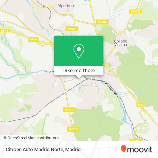 Citroën Auto Madrid Norte map