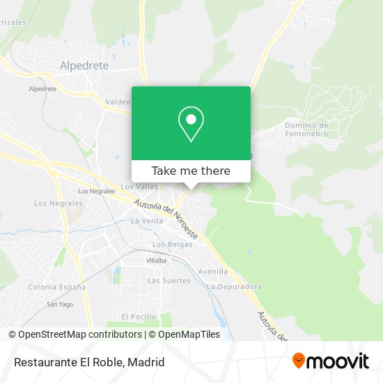 Restaurante El Roble map