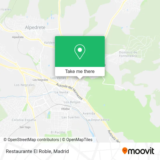 Restaurante El Roble map
