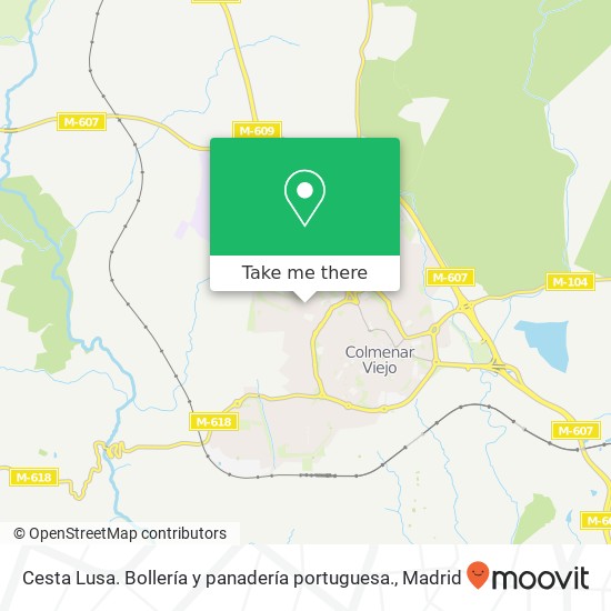 Cesta Lusa. Bollería y panadería portuguesa. map