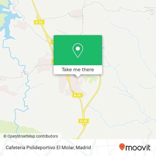 mapa Cafeteria Polideportivo El Molar