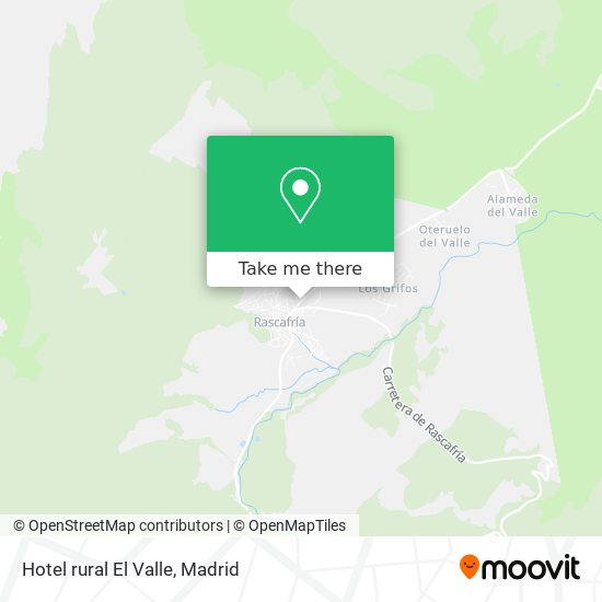 Hotel rural El Valle map