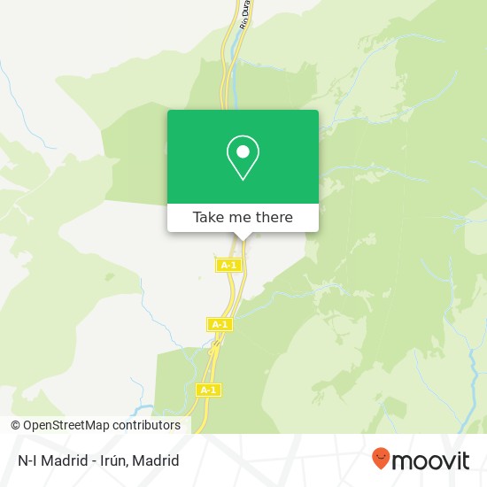 N-I Madrid - Irún map